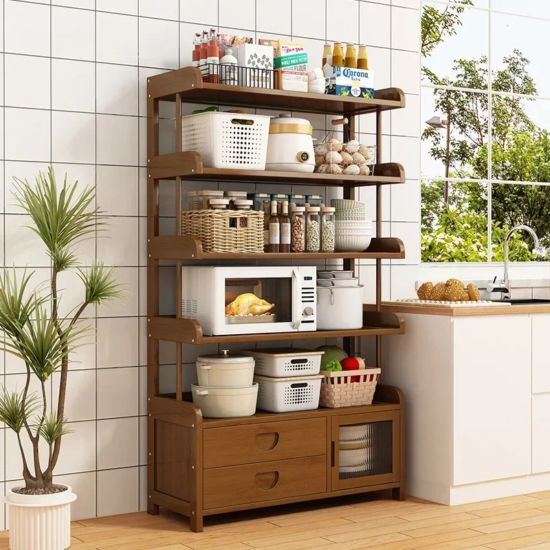 Kitchen Shelves Household Multifunctional Pots Seasoning Shelves Kitchenware Supplies Multi-layer Storage Storage Racks