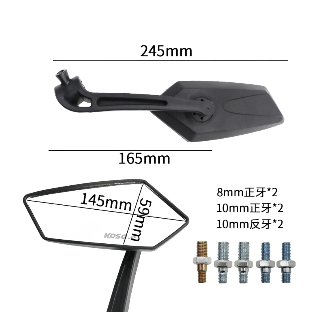 Motorcycle Reverse Mirror Rearview Mirror Pedal Electric Motorcycle Universal Mirror Modification Accessories