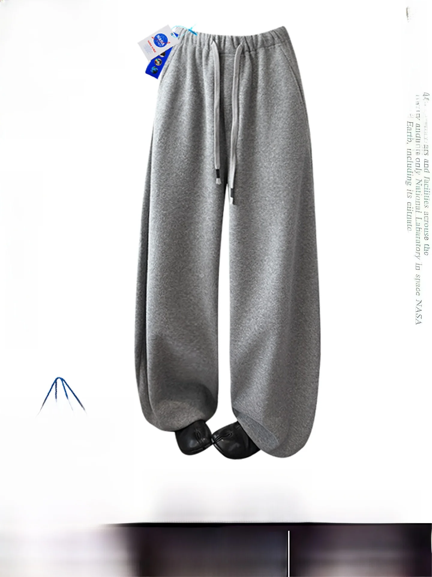 

ay Широкие брюки на подкладке Fce, женские осенне-зимние вельветовые спортивные брюки с высокой талией, повседневные спортивные штаны Camere...