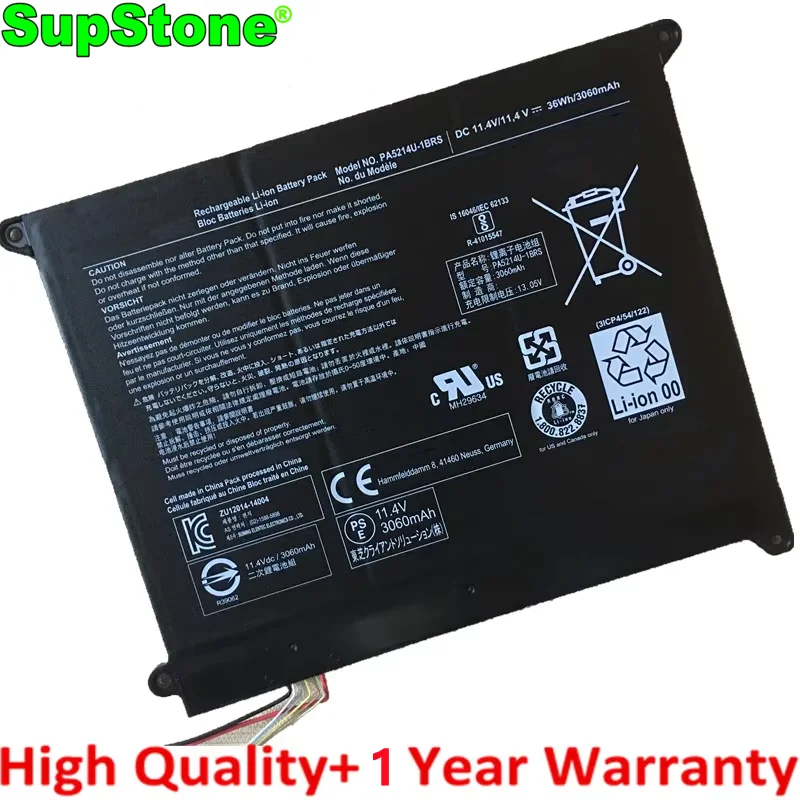 SupStone PA5214U-1BRS PA5214U Laptop Battery For Toshiba Portege Z20T-B Z20T-C WT20-B-106 Z20T-C-11N Z20T-B-10E