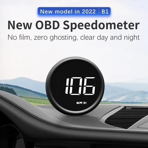 Спидометр B1 OBD, автомобильный вольтметр с индикатором расхода топлива, OBD2