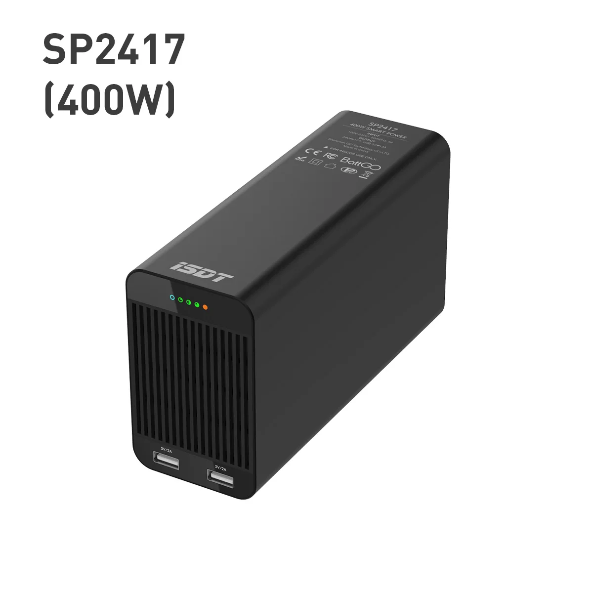 ISDT SP2417/2425 400W/600W RC Battery Charger DC Power Supply Adapter with 1 DC Port & 2 USB Charging Output Ports for Travel