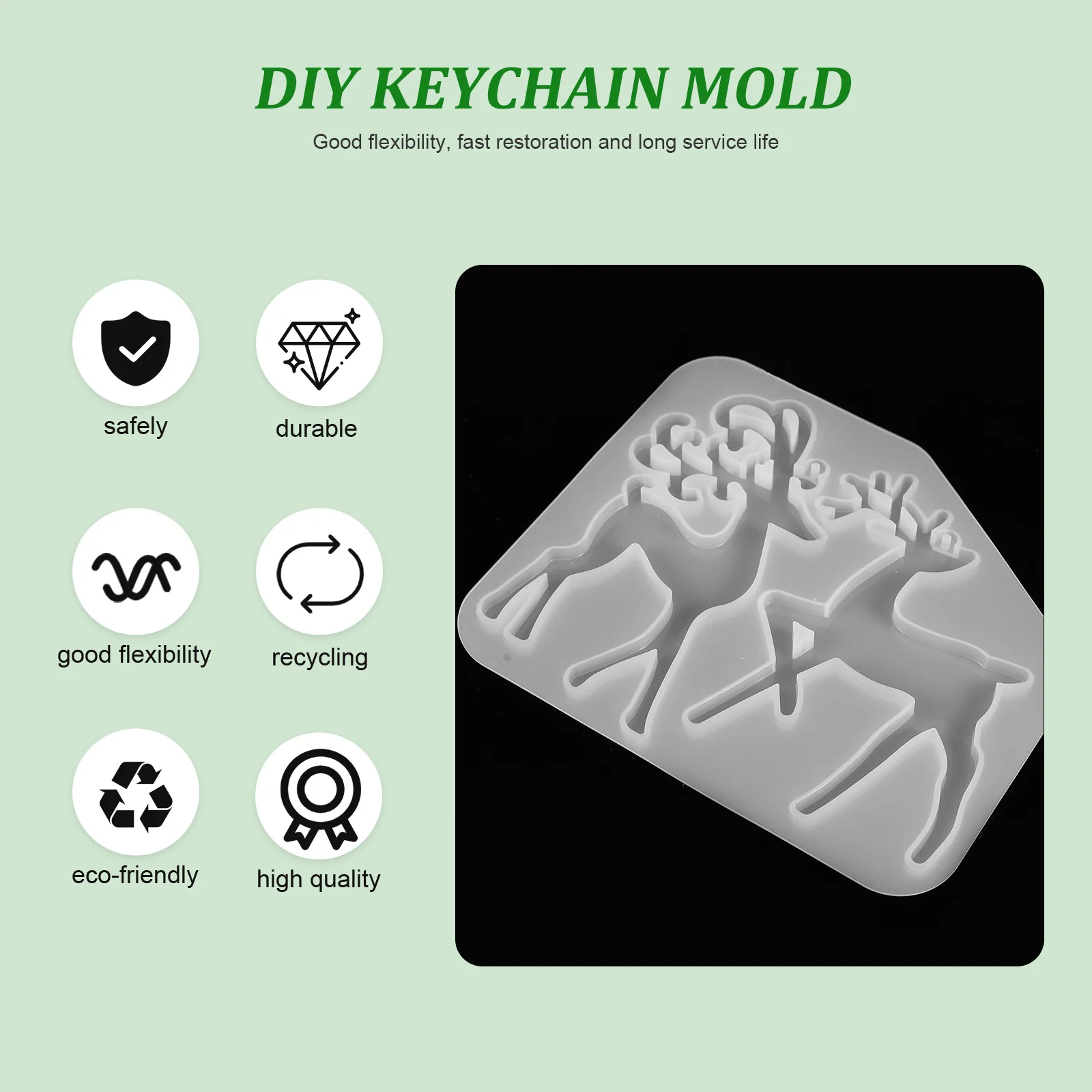 

Christmas Gifts Resin Keychain Moulds Epoxy Casting Mold Soap Silicone Molds for