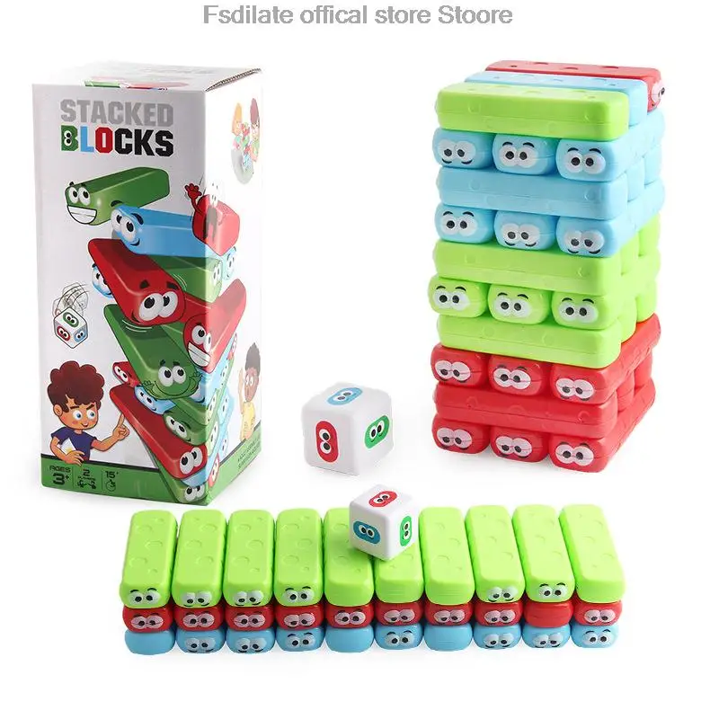 48pc stacked blocks table games Balance Building Blocks Puzzle Board Game jogos stacked blocks for kids party birthday gift