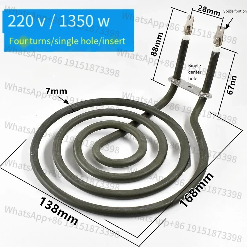 

Нагревательный элемент москитной катушки из нержавеющей стали, 3-7 оборотов, используемый для фритюрницы, электрическая сухая спиральная электрическая тепловая трубка