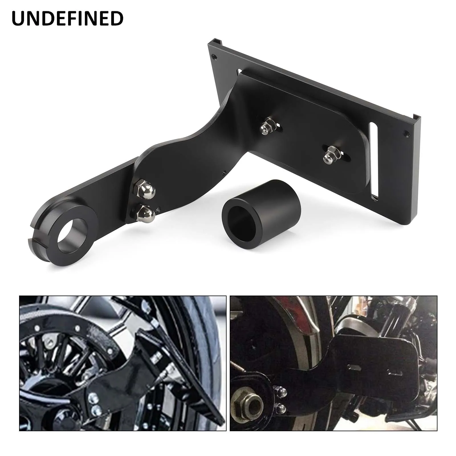 

Motorcycle Black Side Mount License Plate Bracket Holder Kit For Harley Softail Fat Boy Breakout Dyna Street Bob 2018-2023