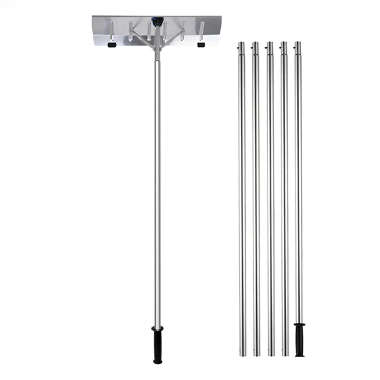 

2025Custom Adjustable Telescopic Snow Removal Brush Long Handle Portable Snow Roof Rake with 2 Wheels