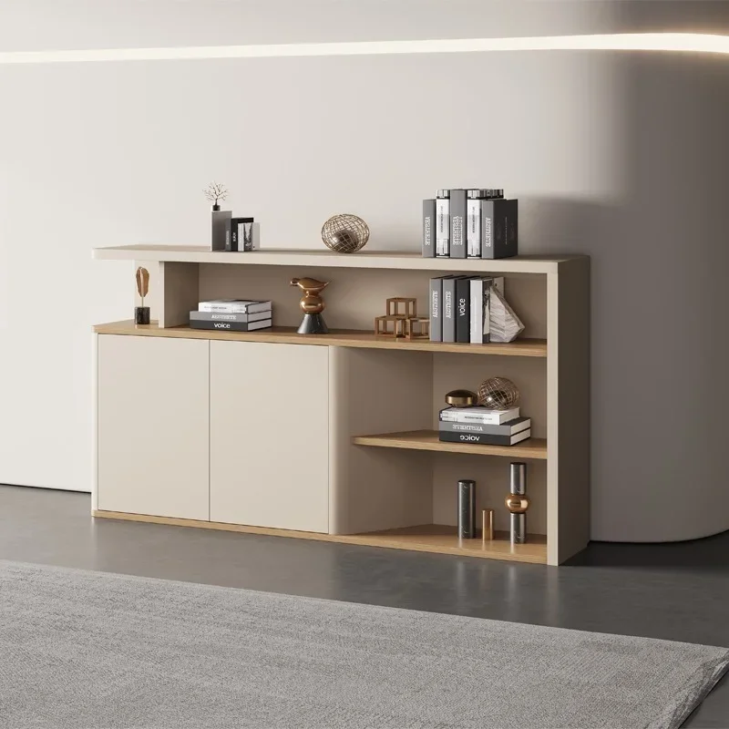2026 Modern Wooden Office Storage Cabinet Low Tea & File Partition for Conference Room for Living Room Use