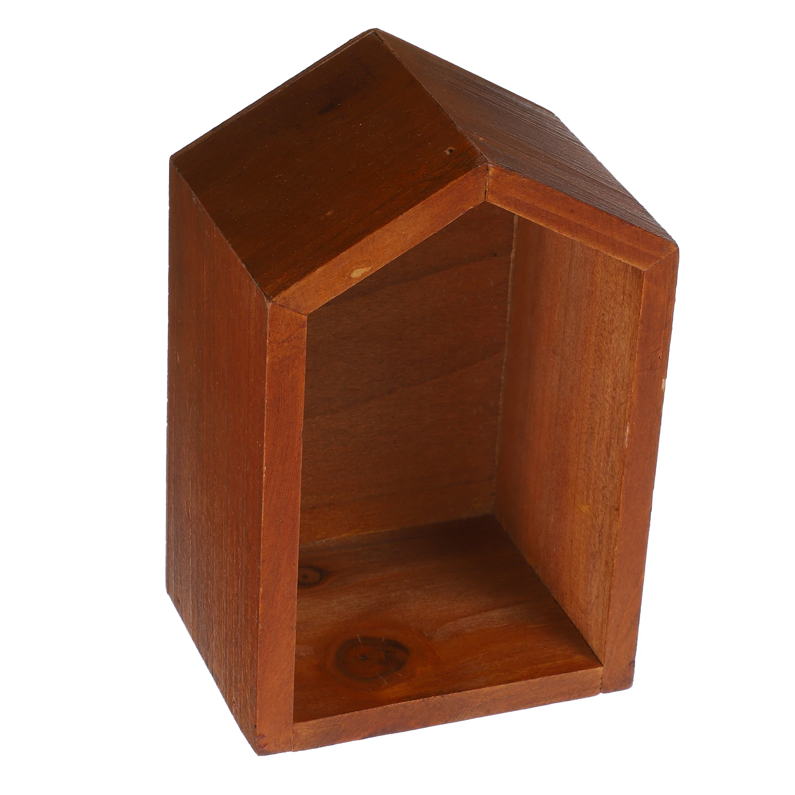 

Wood Storage Vintage Display Stand Desktop Organizer Small Bookshelf Thickened Frame Natural Wood Cups Holder Material