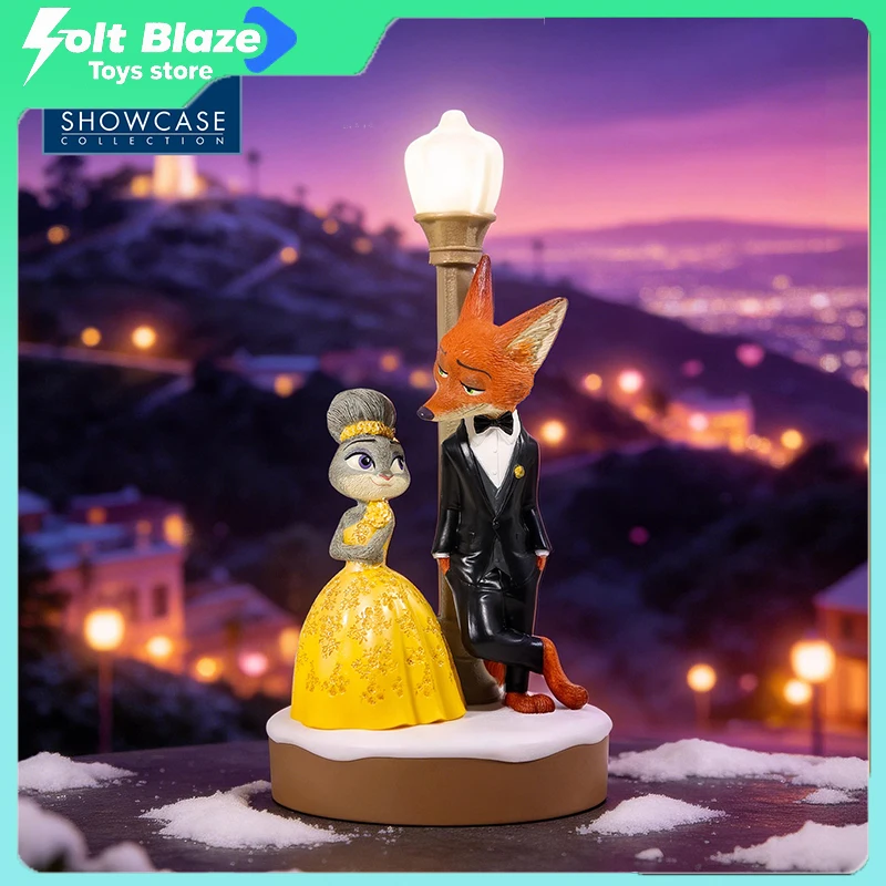 Enesco Disney Zootopia 2, Figura Coleccionable de Judy Nick con Vestido de Novia, 20 cm, Figura de Anime con Luz, Regalo de Cumpleaños para Niñas