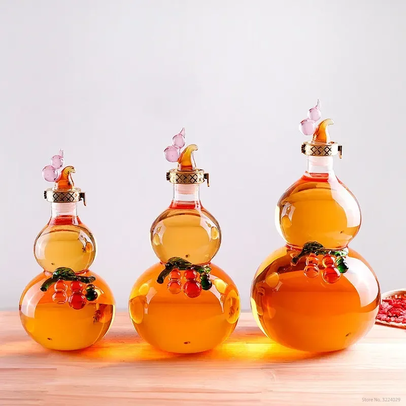 Lead-free Glass Wine Glass Bottles Gourd Shaped Fashion Household Creative Glass Barware Modern Simplicity Whiskey Decanter New