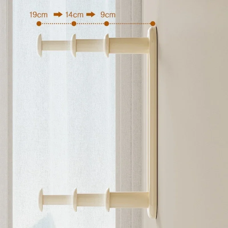 Scalable Clothes Hanger Organizer Wall-Mounted Adjustable Clothes Hangers Storage Rack for Closet Laundry Room