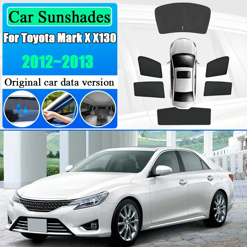 

Для Toyota Mark X X130 2012-2013: Солнцезащитные шторки-сетки для окон, дышащие, для конфиденциальности, автоаксессуары
