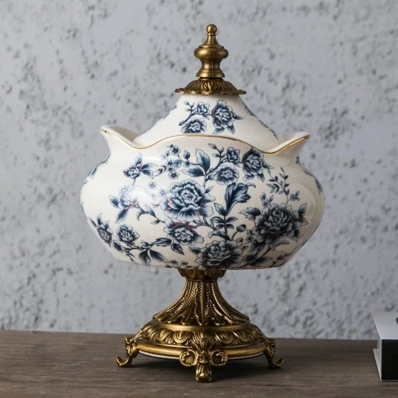 

American retro ceramic storage jar crafts, European general jar ornaments