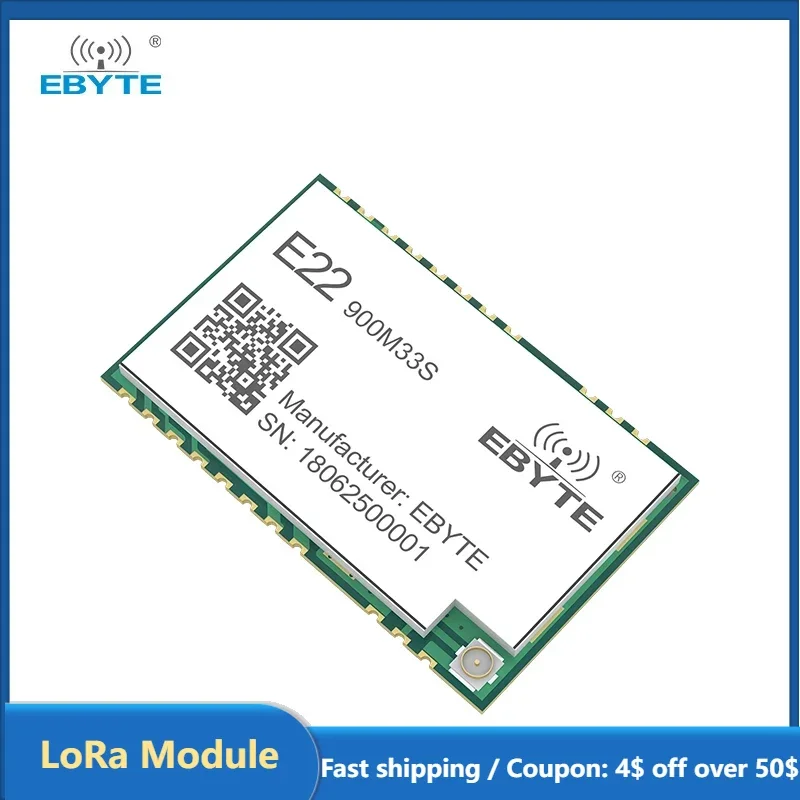 SX1262 LoRa Spread Spectrum 32M High-precision TCXO Wireless Module 868/915MHz EBYTE E22-900M33S SPI Module 33dBm SMD 16KM