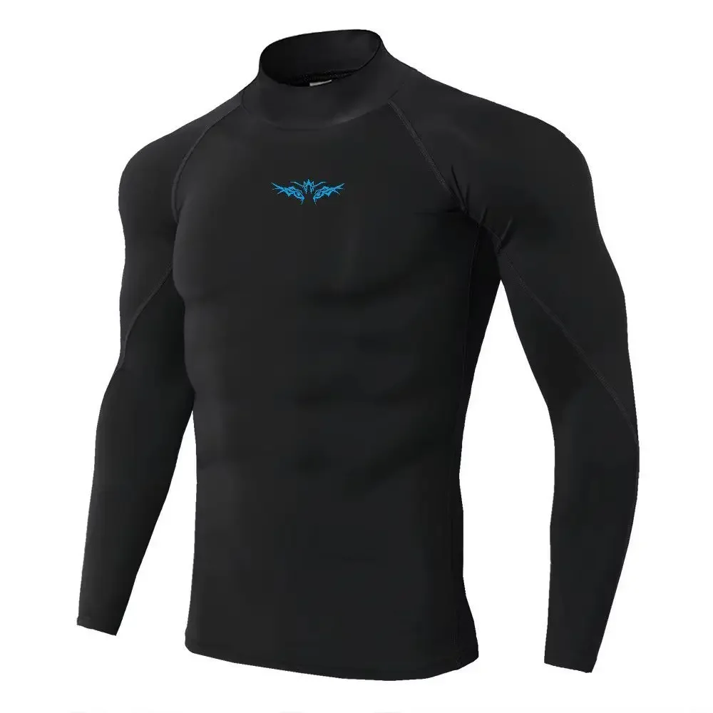 Men Sport T-shirt Quick Dry Bodybuilding Running Shirt Long Sleeve Compression Top Gym T Shirt Men Fitness Tight Men Underwear
