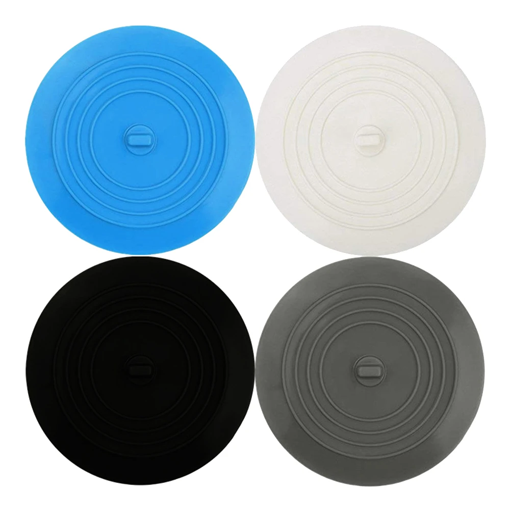 

4Pcs 15cm Diameter Round Silicone Sink Plug Strong Suction Easy Install Remove Kitchen Bathroom Laundry Odor Blocker