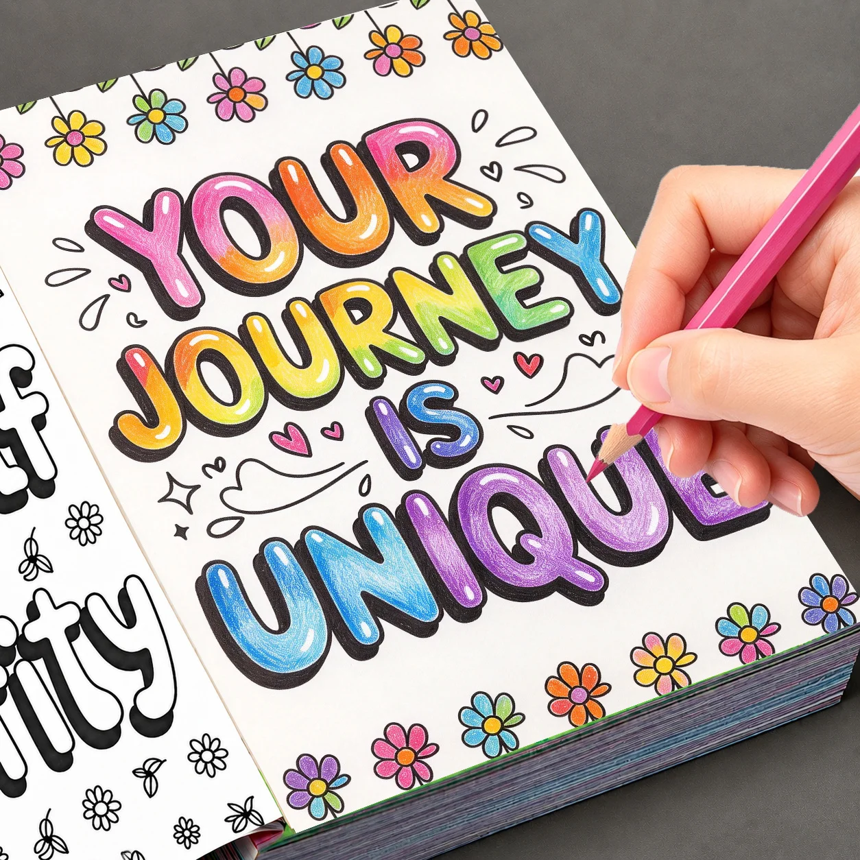 Adult Mental Health 32-Page Coloring Book, Coloring Activity Manual, Creative Mindfulness Art Practice Painting Book for Adult