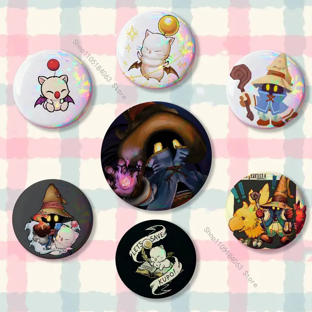 

Moogles F-Final Fantasy Vivis Badges Button Round Creative Pin Brooch Badge Bag Decor Fans Collect Friends Gifts