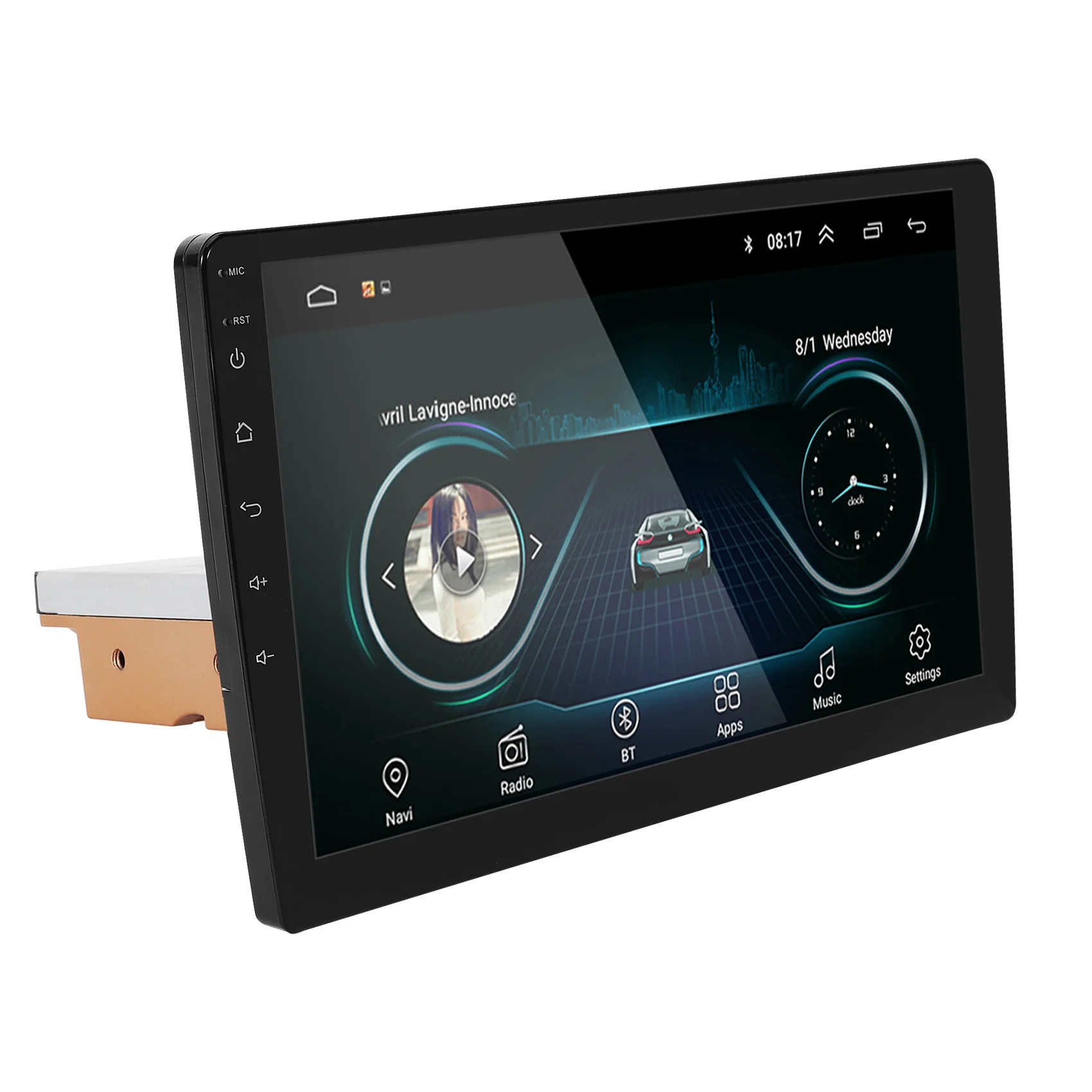 

9 Inch Android 8.1 Quad Core Car Stereo Radio Player HD Press Screen Screen GPS BT OBD Adjustable