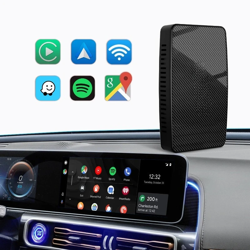 Smart car box car wired carplay to wireless carplay wireless android auto