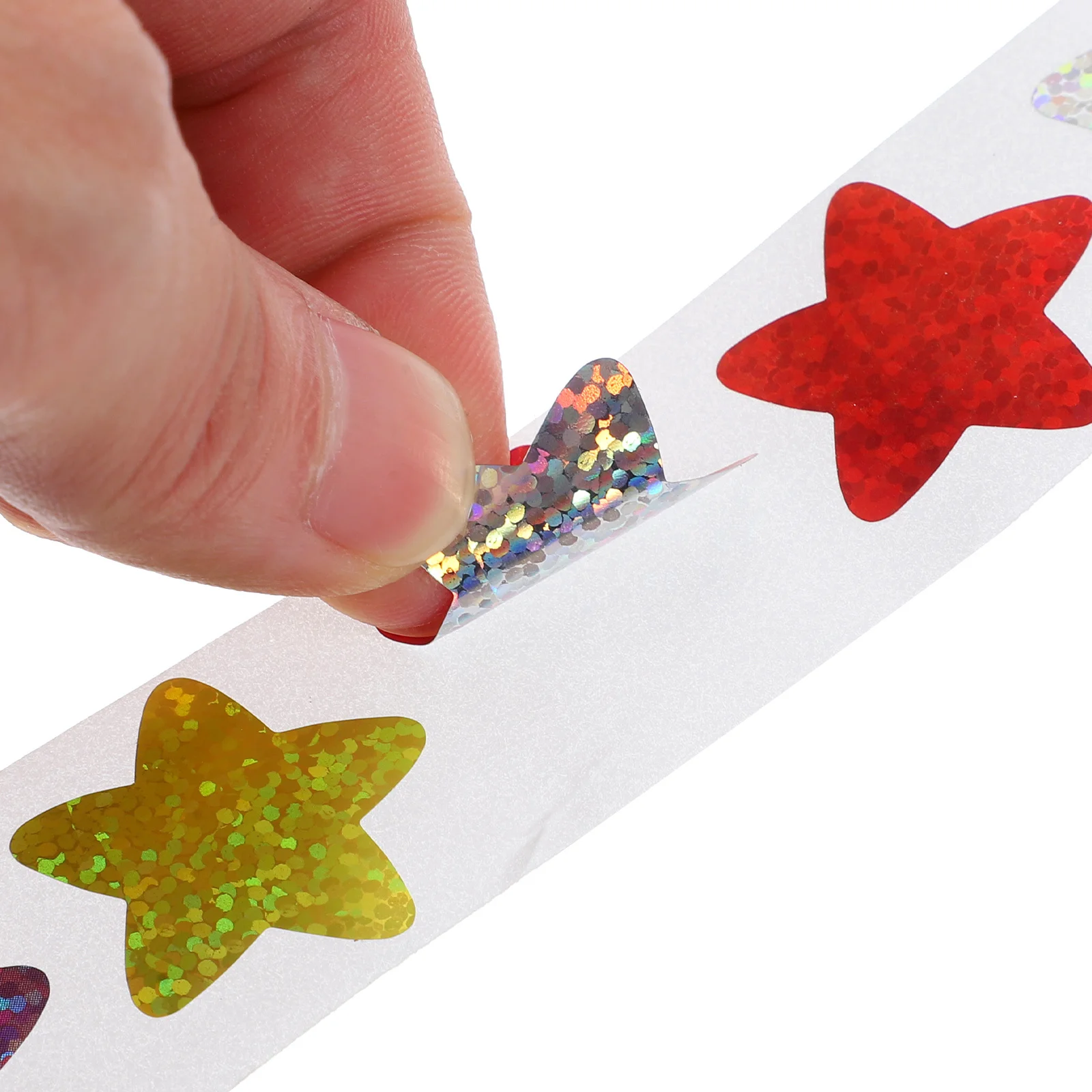 2 لفات من ملصقات النجوم، حزمة مطبوعات خماسية قابلة للإزالة لتقدير المعلم، مستلزمات رياض الأطفال، ملصقات المكافآت المشجعة