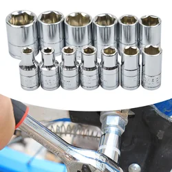 1/4 Short Socket Hex Socket 1PCS Chrome Vanadium Steel Corrosion Resistant Hexagon Socket Head High-torque Home Workshop