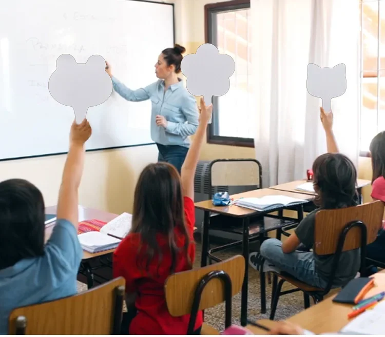 Placas brancas portáteis, suprimentos para professores, apagáveis a seco, mini quadro branco pequeno, jogo de resposta apagável, para escola,