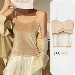 2024Women Halter V Neck Basic Cami Sleeveless Satin Silk Tank Tops Women'S Summer Camisole Bottom Back and Heart Cushion One Y2k