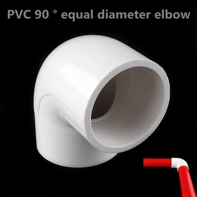 Big Size 63~200mm Inner Dia PVC Pipe Water Supply 90° Elbow Connector Plastic Joint Fittings Irrigation System Watering Parts