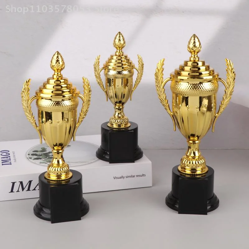 1Pcs Honor Trophy Ornaments Plastic Prize Cup Children's Trophy Award School Competition Rewarding Supply Winner Trophy Toy