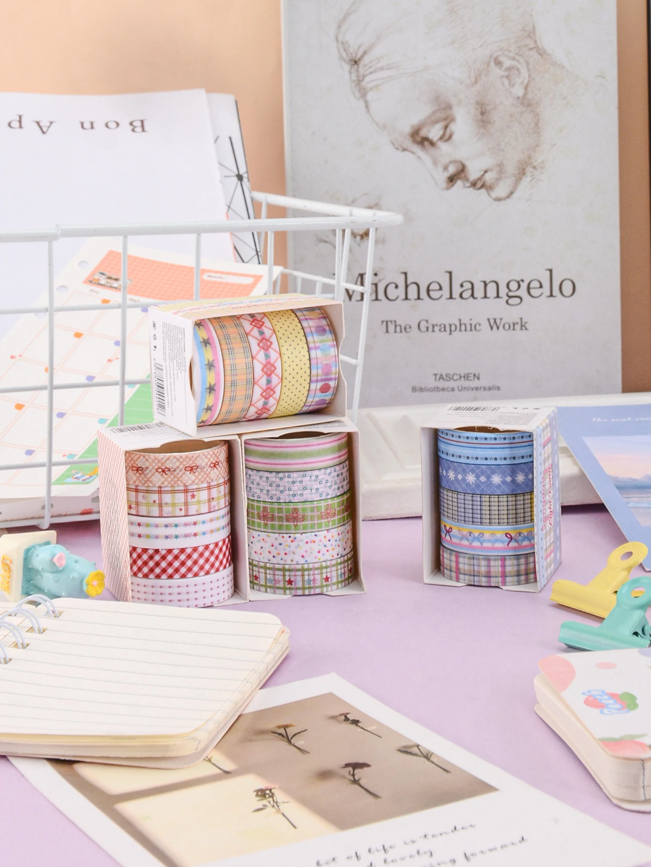 

5 Rolls/Box, Of Various Styles Of Washi Tape, Masking Tape For Art Design And Diy Handicrafts, School Supplies, Birthday Gifts