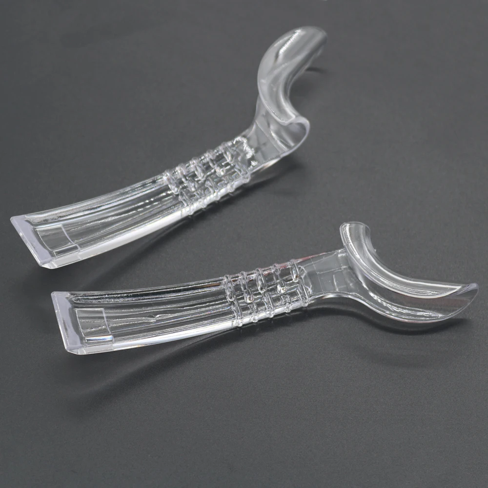 Écarteur dentaire à crochet demi-latéral, dispositif de support Intraoral, ouvre-bouche, écarteur de joue Transparent gauche droite, 2 pièces/ensemble