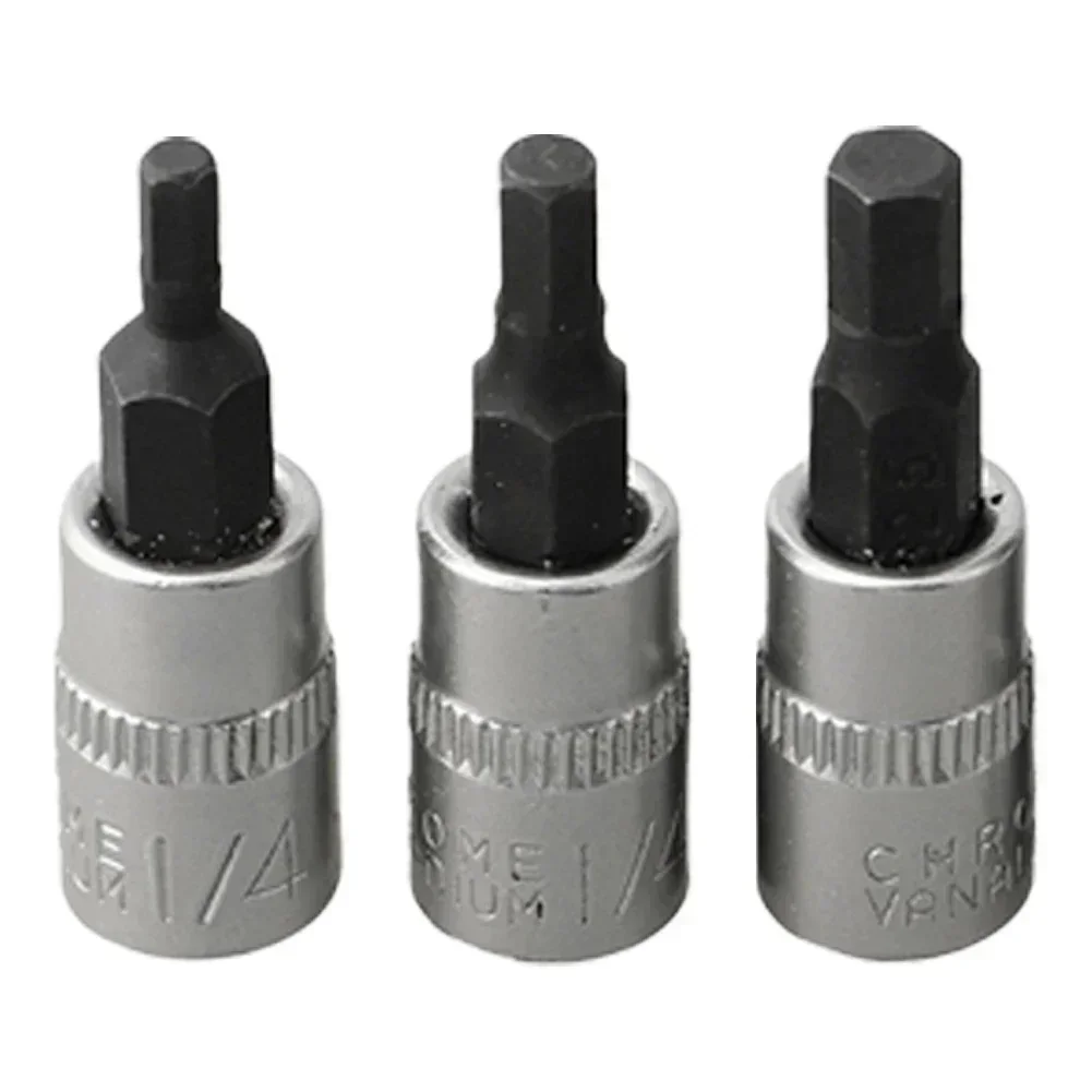 Jeu d'embouts de tournevis hexagonaux pour outils à main à douille hexagonale intérieure, 1/4 pouces, H3, H4, H5, H6, H7, H8, 3 pièces 1420 Jeu d'embouts de tournevis hexagonaux pour outils à main à douille hexagonale intérieure, 1/4 pouces, H3, H4, H5, H6, H7, H8, 3 pièces 1420