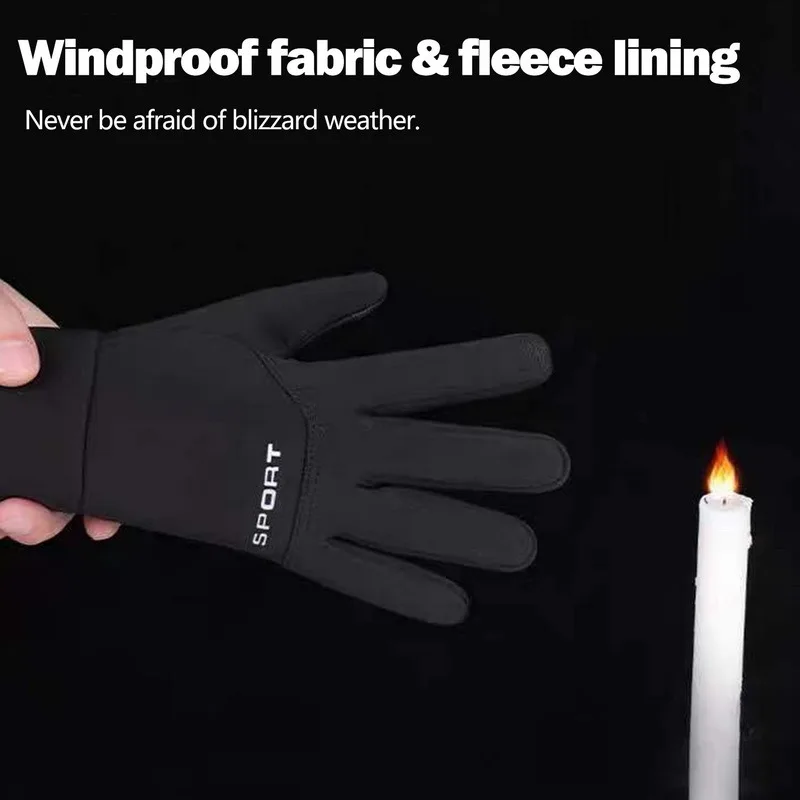 Warme Handschuhe für Herren und Damen, Herbst und Winter, Radfahren, Wandern, wasserabweisende Handschuhe, Touchscreen, rutschfest, Sport, winddicht, Motorradhandschuh – Detail 6