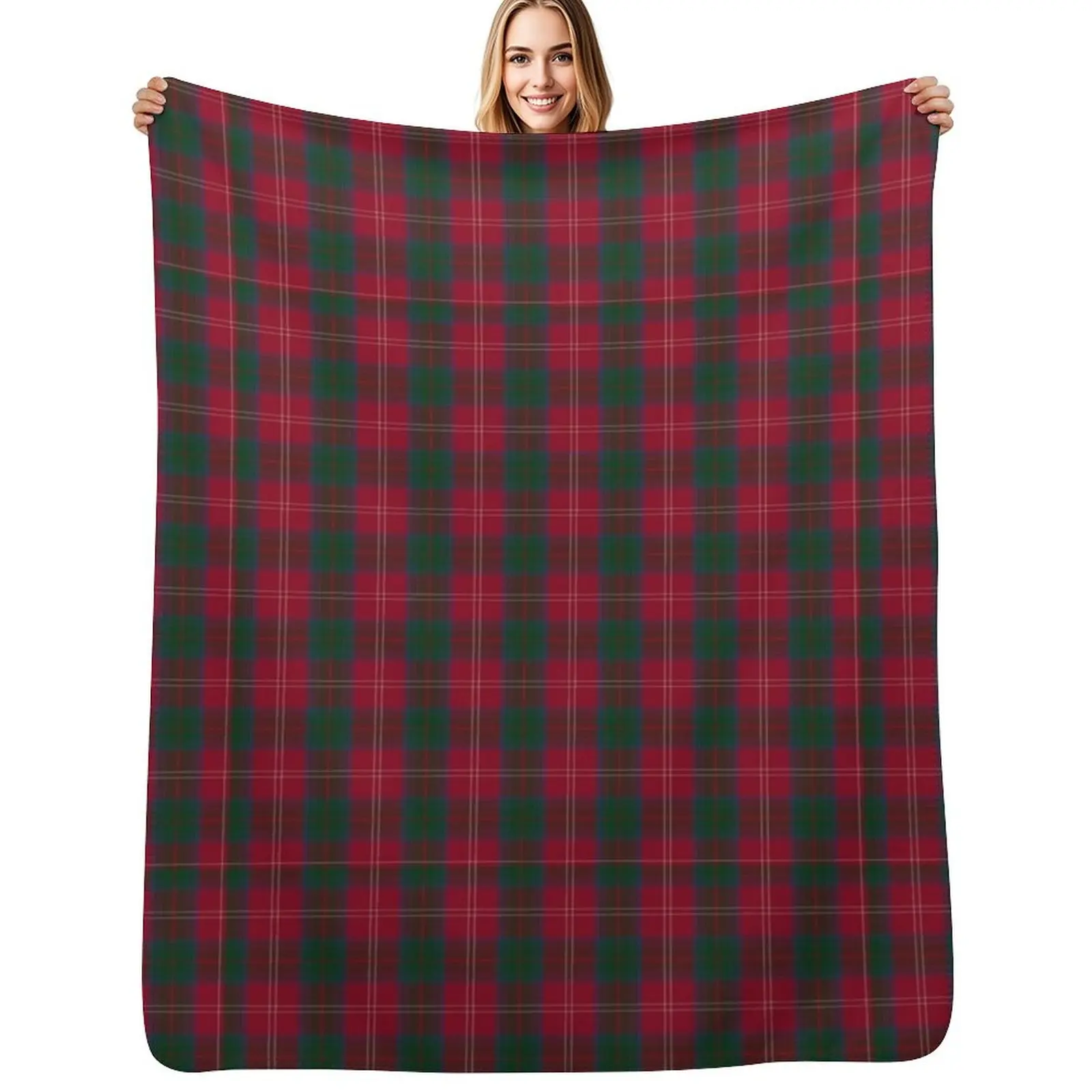 

Chisholm Clan Tartan Throw Blanket Travel Size Cozy Blanket for Plane Train