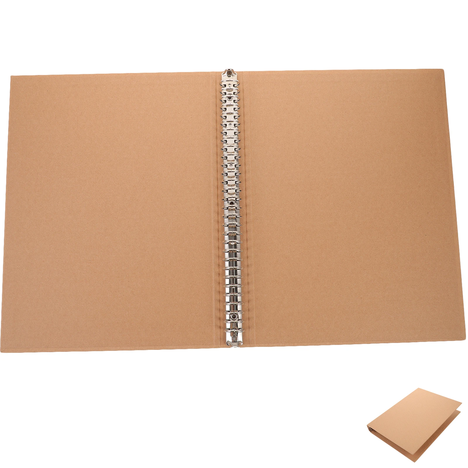 

Kraft Binder Cover A4 4 Hole Ring A4 Ring Binders Notebook Case Vintage Document Protector Storage Solution