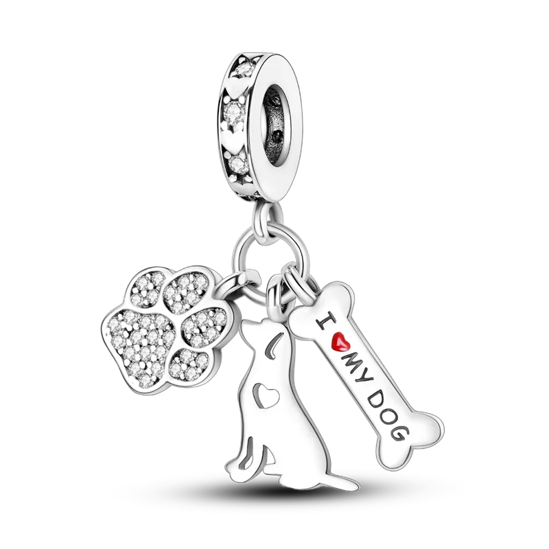 2023 New Charm 925 Sterling Silver Love Heart Girl Boy Beads Bead Fit Original Pandora Bracelet Snake Chain Beaded Women Gift