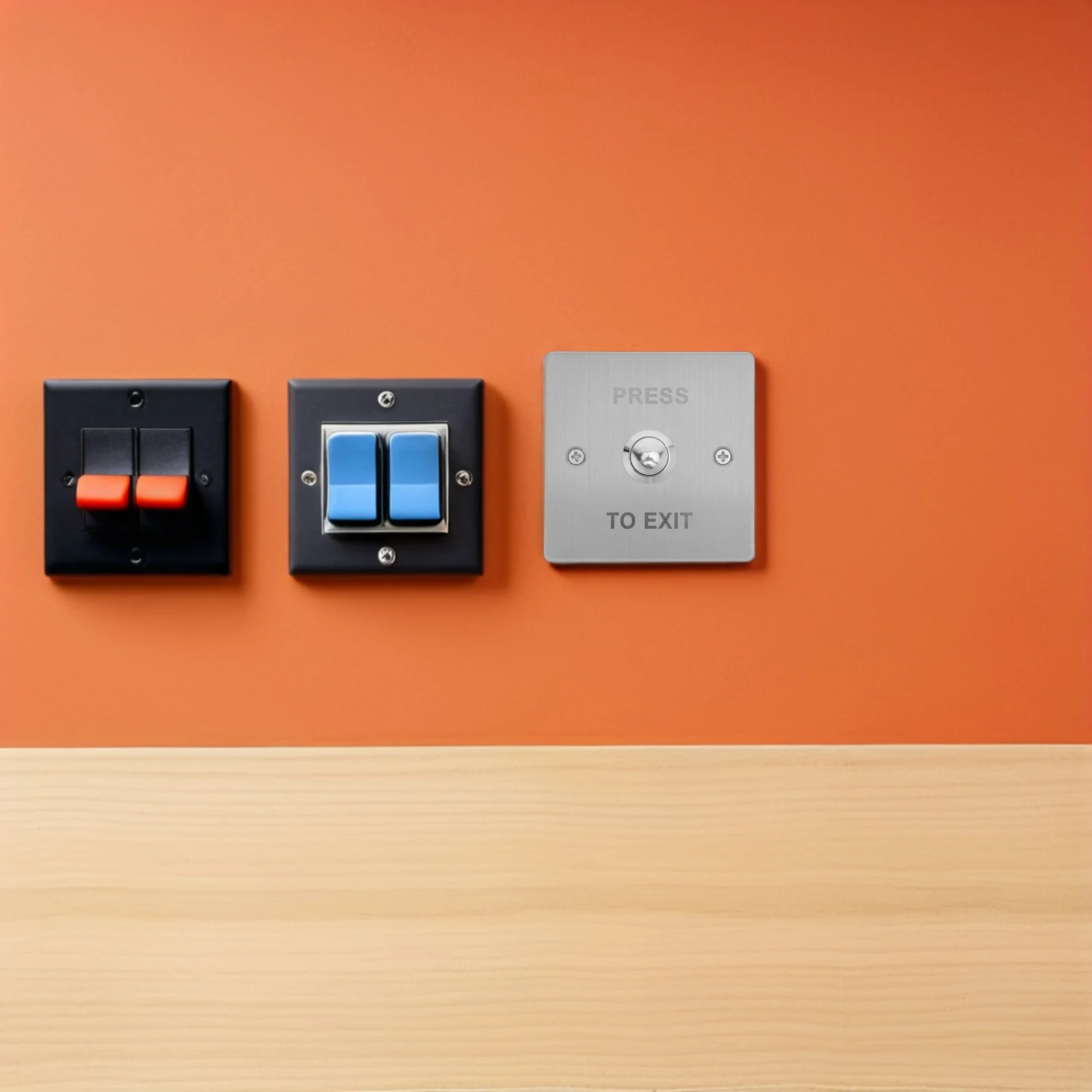 Stainless Steel Door Exit Push Button Touch Technology Access Control Exit Switch for Office Security Pressure Button