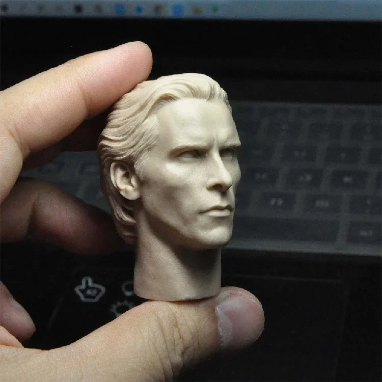 1/6 Die Cast Resin Figure Model Assembly Kit Christian Bale Head Carving (55mm) Unpainted Free Shipping