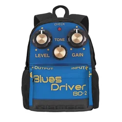 Boss Blues Driver BD-2 Overdrive Bluesbreaker Guitar Pedal Dirty Backpacks Bookbag School Bags Laptop Rucksack Shoulder Bag