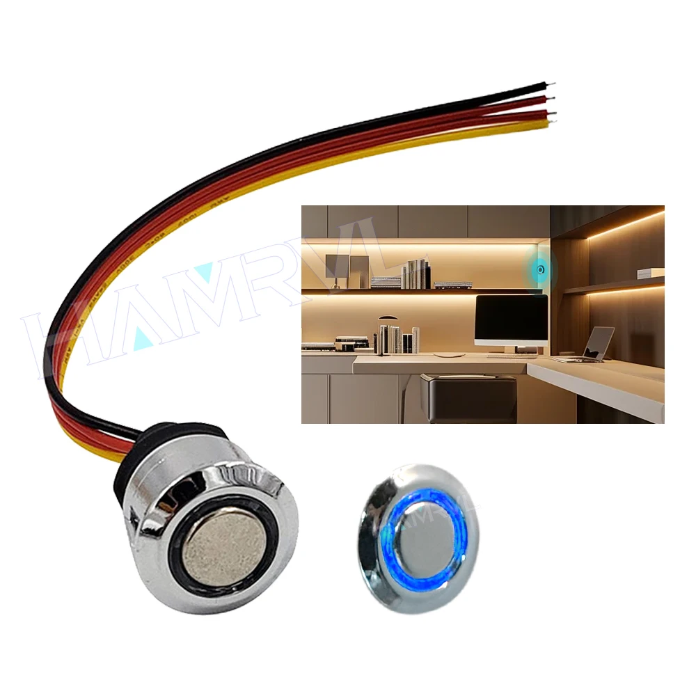 

3&5PCS Led Brightness Dimmer Control 3A 12v Touch Switches DC 5V-24V Stepless Dimmable For LED Strip COB Hide Decorative Lights