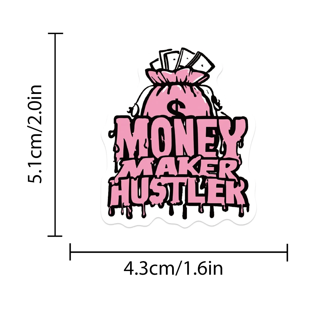 50 قطعة المال الكتابة على الجدران الفينيل ملصقات مقاومة للماء لزجاجة المياه المحمول الهاتف الأمتعة للبالغين حفلة تفضل الفصول الدراسية المكافآت #6