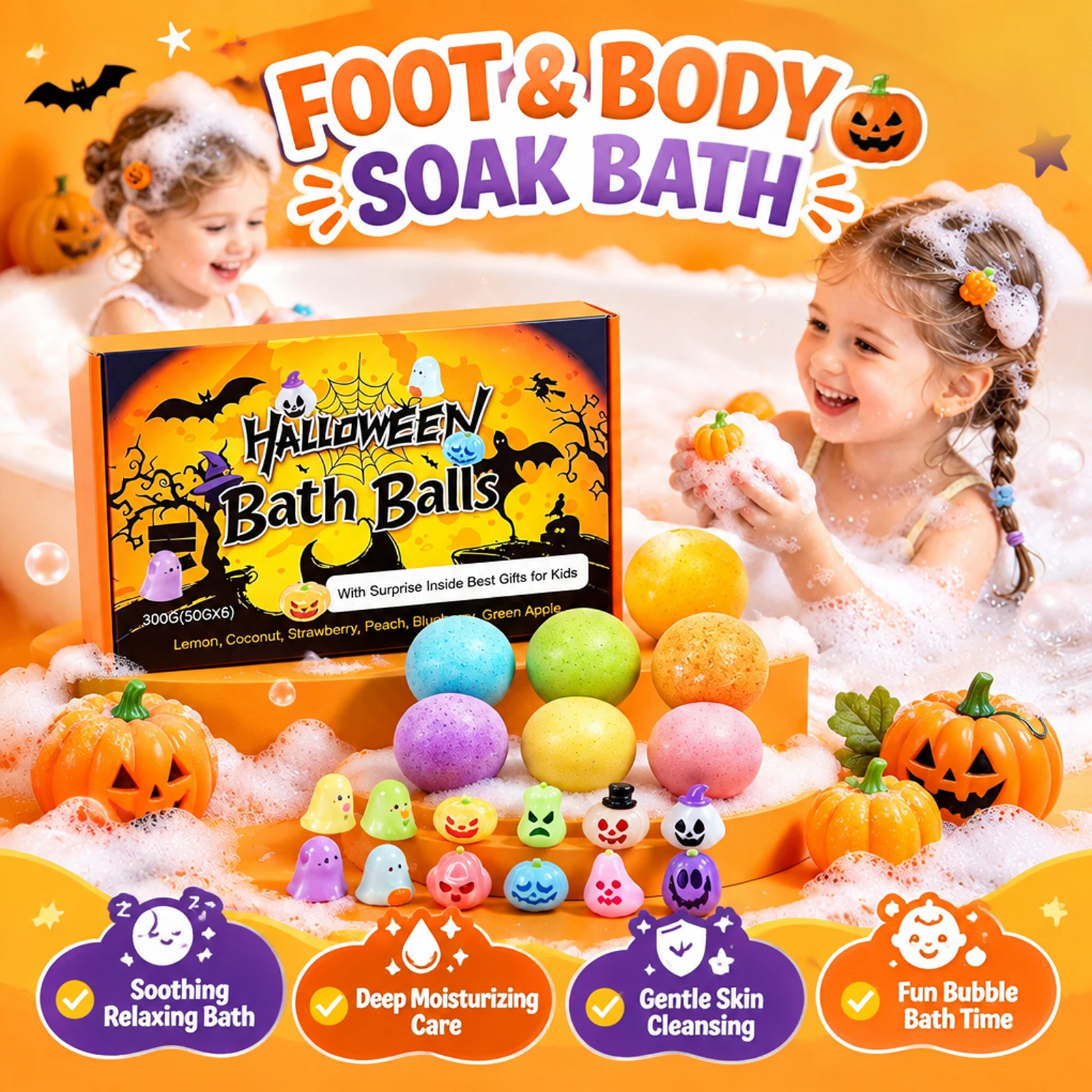 conjunto-de-6-bombas-de-banho-infantis-para-o-halloween-com-brinquedo-interno-espuma-rica-varios-aromas-de-frutas-diversao-suave-para-o-banho