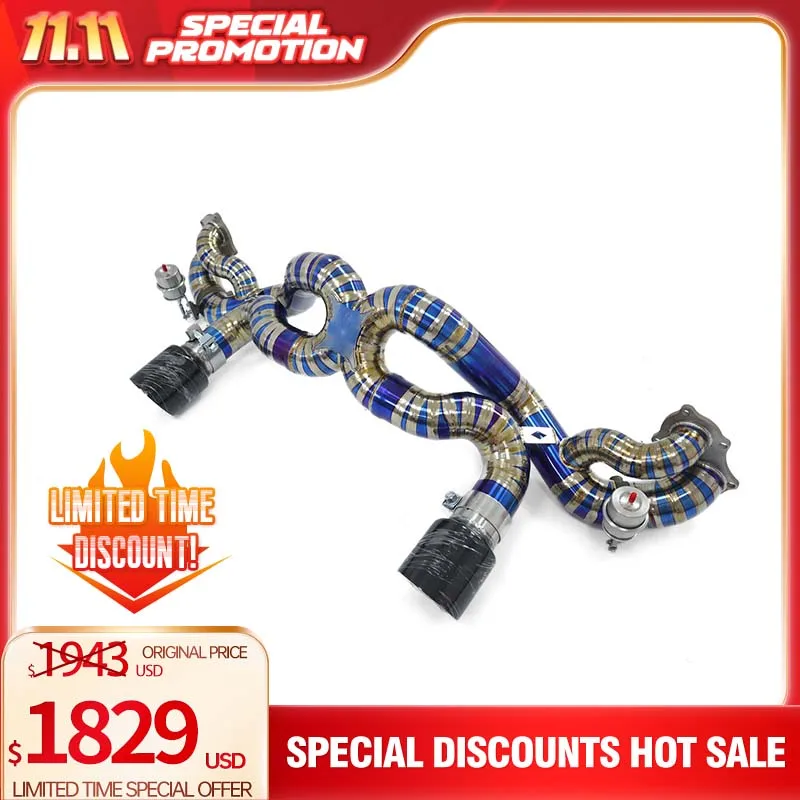 Limited Time Offer Titanium alloy Catback With valve For 718 GT4  Ouchi High performance exhaust accessories