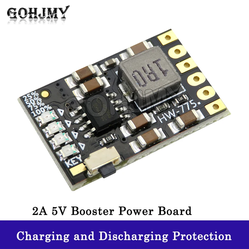 2A 5V integrated charging and discharging module 3.7V/4.2V lithium battery boost charging and discharging protection