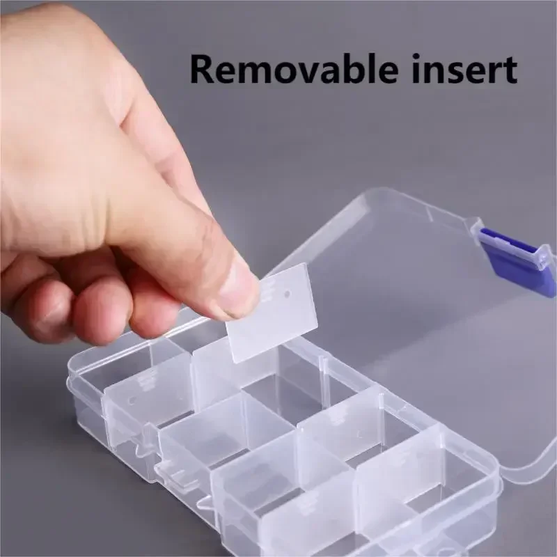 10 Grids Tool Storage Box Portable Electronic Components Screws Orginizer Boxes Removable Storage Parts Jewelry Tool Case