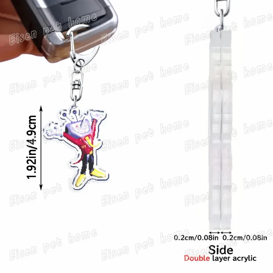 لعبة Deltarune Tenna المفاتيح Llaveros اكسسوارات حقيبة Charms Spamton Tenna الطفل ميمي سلاسل المفاتيح Keyrings مجوهرات المشجعين هدية