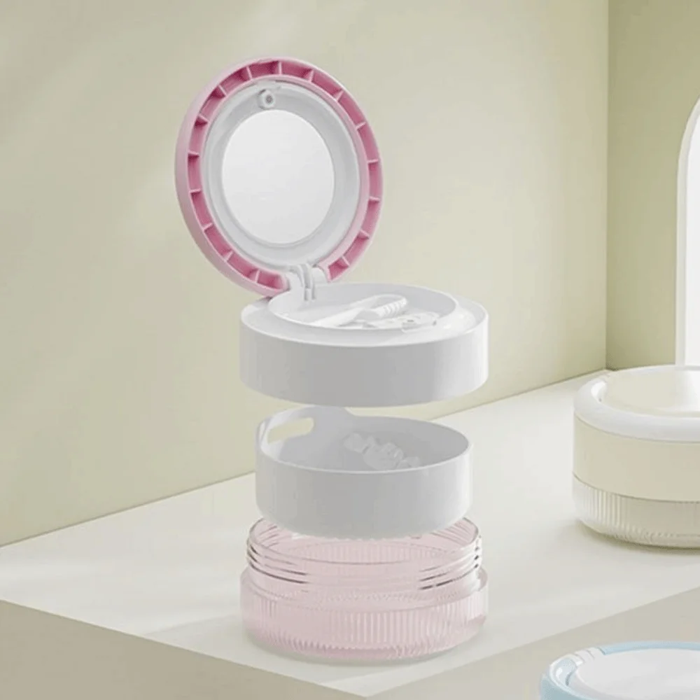 Washable Invisible Braces Holder Storage Box Leak Proof Plastic Denture Braces Container Magnetic Lock Portable