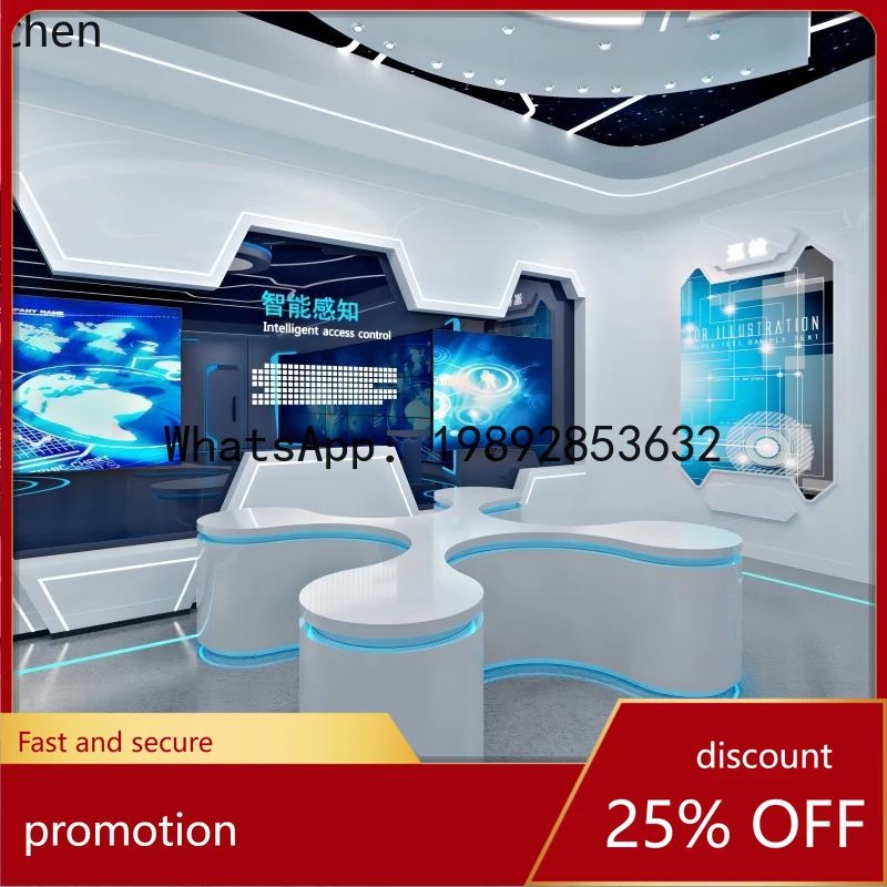 YFY  Model Product Display Cabinet Showroom Luminous Multi-layer Round Centerpiece Cabinet Storage Creative Exhibition Stand